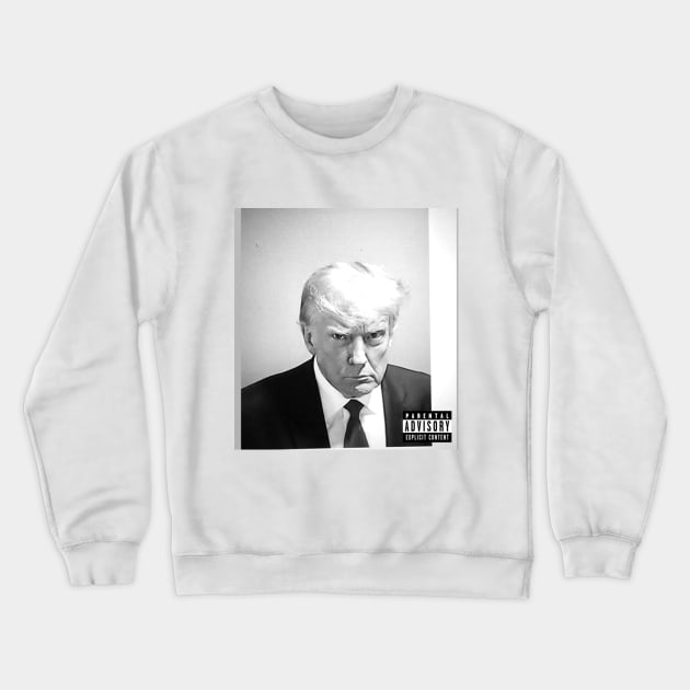 Donald Trump Mugshot Album Cover Crewneck Sweatshirt by Paopu44